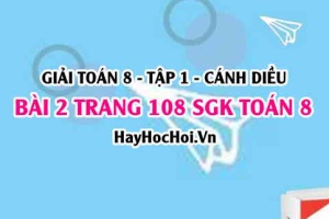 Giải bài 2 trang 108 Toán 8 Tập 1 SGK Cánh Diều